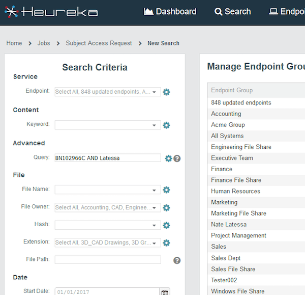 Heureka makes subject access request compliance easy