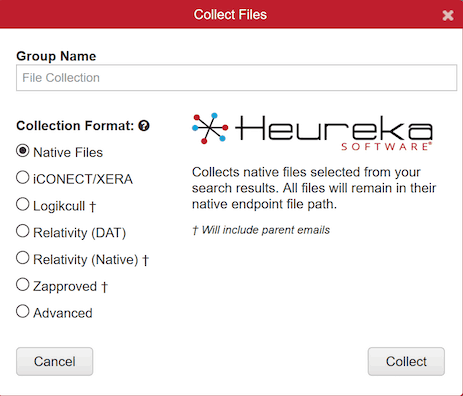 Heureka allows for easy sharing of data for e-discovery platforms and analytics tools.