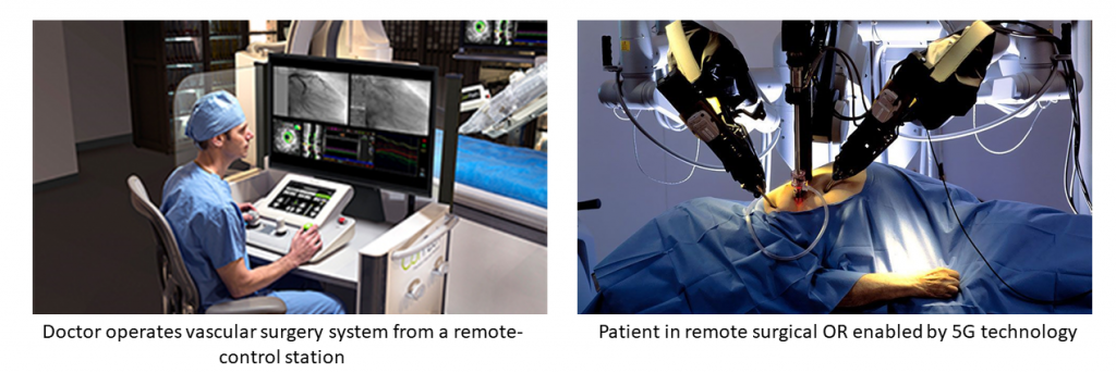 Surgeon performs remote, robotic surgery